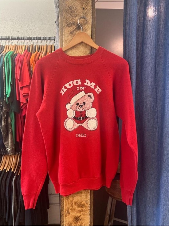 Vintage Other - Vintage Red 'Hug Me' Bear Graphic Sweatshirt - Ohio